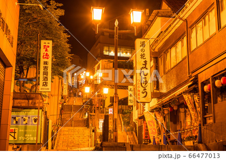 《群馬県》伊香保温泉・夜の石段街 66477013