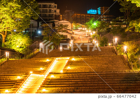 《群馬県》伊香保温泉・夜の石段街 《群馬県》伊香保温泉・夜の石段街 66477042