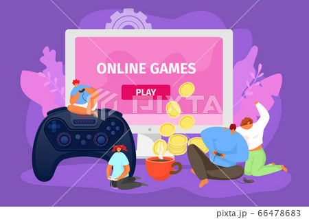 Illustrations Flat Design Concept Game Online Streaming Platform Can  Playing Multiple Device With Internet Browser. Playing Online Console  Controller. Vector Illustrate. Royalty Free SVG, Cliparts, Vectors, and  Stock Illustration. Image 119684453.