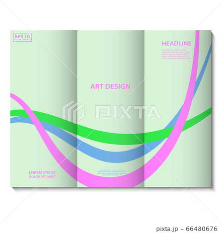 Soft light green with violet, blue and green lines vector background template. Flyer, cover, brochure, banner design. Trendy vector abstract shapes lines for presentations and posters. 66480676
