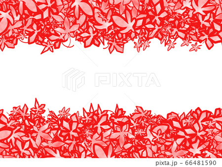 敷詰め_もみじ(紅葉)_縁_平行_横長 66481590
