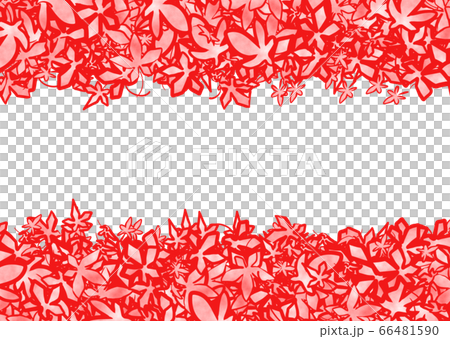 敷詰め_もみじ(紅葉)_縁_平行_横長 66481590
