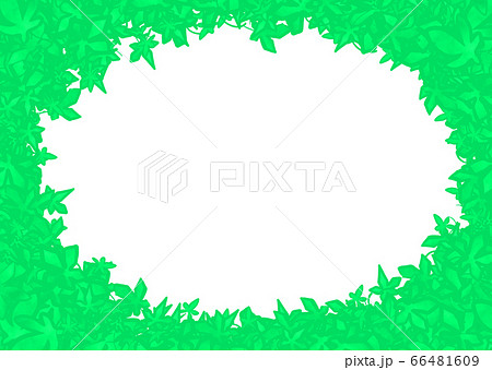 敷詰め_もみじ(青葉)_窓_楕円_横長 敷詰め_もみじ(青葉)_窓_楕円_横長 66481609