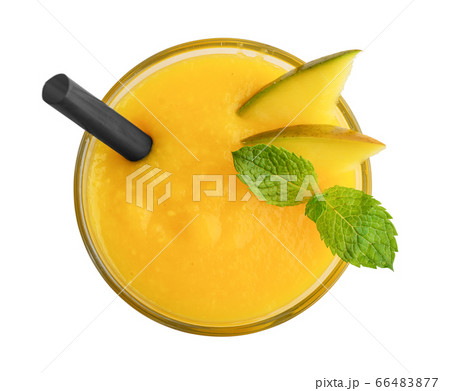 Glass of mango smoothie Glass of mango smoothie 66483877