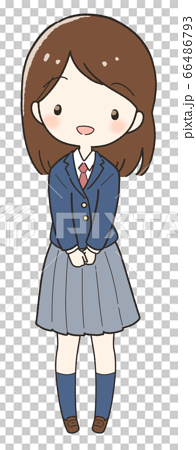 Student Girl Smile Uniform Stock Illustration
