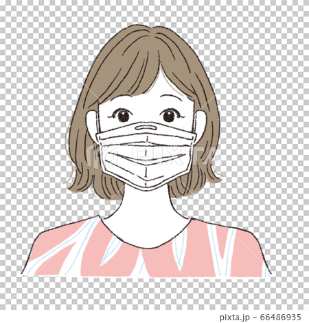 マスクをつける女性 66486935