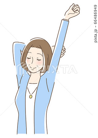 ストレッチする女性 66486949