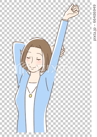 ストレッチする女性 66486949