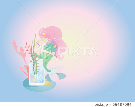 人魚姫のイラストのイラスト素材