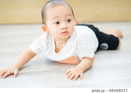 A child playing on the floor A child playing on the floor 66488057