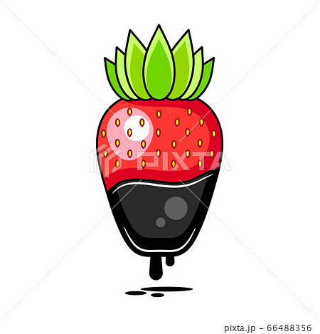 Chocolate Dipped Strawberry - Vector Illustration Chocolate Dipped Strawberry - Vector Illustration 66488356