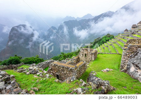 Machu Picchu, a Peruvian Historical Sanctuary. One Machu Picchu, a Peruvian Historical Sanctuary. One 66489003