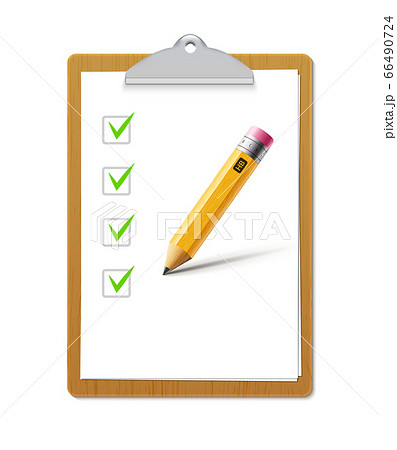 Paper sheet document note holder. Empty vector page isolated a4 clipboard 66490724