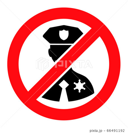No Police Officer - Raster Icon Illustration No Police Officer - Raster Icon Illustration 66491192