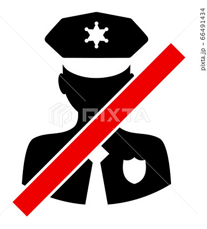Closed Police Patrol - Raster Icon Illustration Closed Police Patrol - Raster Icon Illustration 66491434