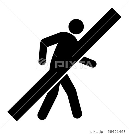 No Walking Man - Vector Icon Illustration 66491463