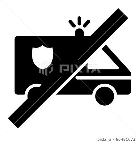No Police Car - Vector Icon Illustration 66491672