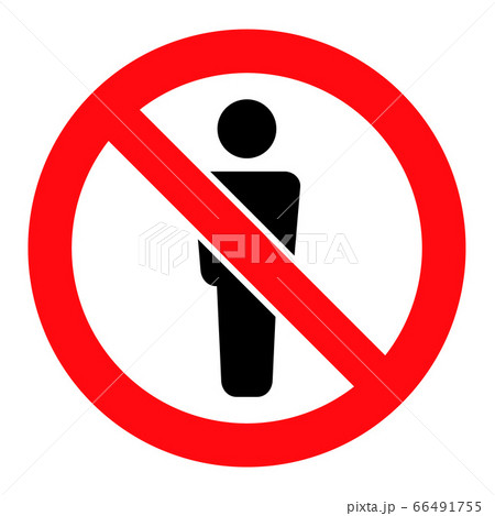 Forbidden Man Figure - Vector Icon Illustration 66491755