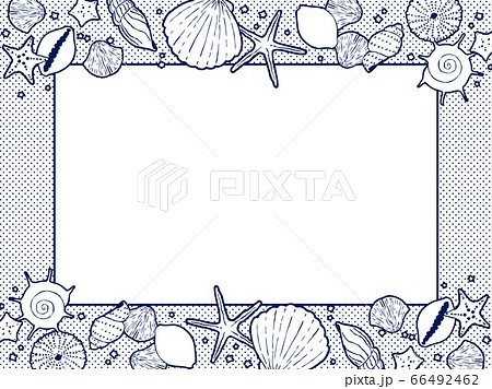 貝殻のシンプルなイラスト背景のイラスト素材