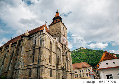 Black Church Biserica Neagra and Tampa mountain in Brasov, Romania 66493926
