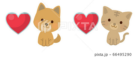 献血や採血する 犬と猫 イラストのイラスト素材