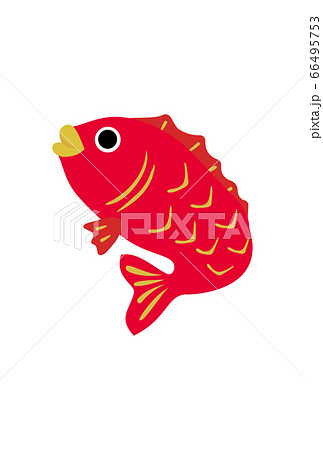 年賀状素材 鯛のベクターイラストのイラスト素材