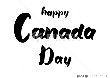 Happy Canada Day day hand lettering calligraphy 66496604