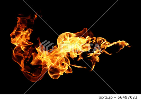Fire flames isolated on black background 66497033