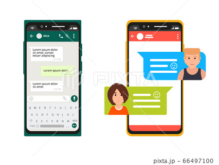messenger chatting on smartphone 66497100