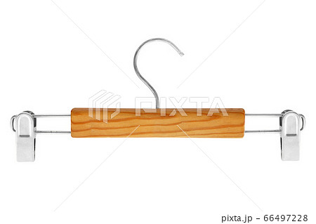 clothes hanger isolated on white background. 66497228