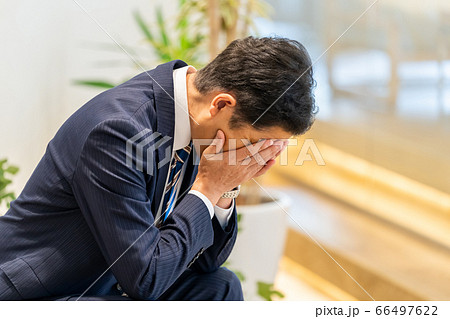 顔を覆うビジネスマン 66497622