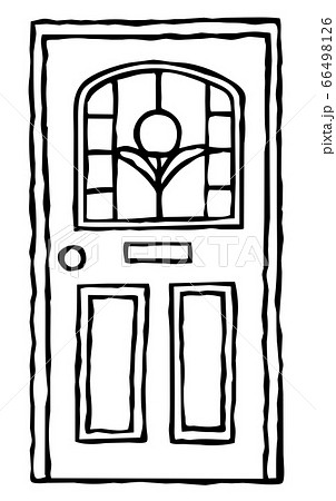 アンティーク調ステンドグラスののドア 扉 のイラスト素材
