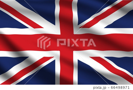 United Kingdom flag, realistic waving Union Jack 66498971