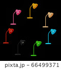 Colorful lamp on black background, 3d illustration. 66499371