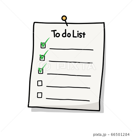 To Do List Plan Reminder A Hand Drawn Vector のイラスト素材