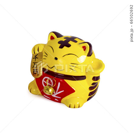 Ceramic doll Japanese welcoming lucky Cat. ( 66502692