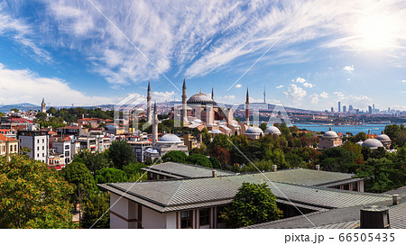 Hagia Sophia complex and Istanbul roofs, Turkey Hagia Sophia complex and Istanbul roofs, Turkey 66505435