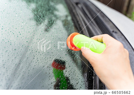 Car windshield water repellent coating - Stock Photo [66505662