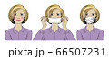 Woman wearing protective medical mask for prevent virus. 66507231