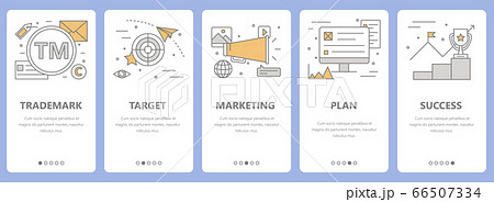 Vector set of thin line flat design advertising concept banners 66507334