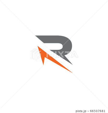 R Letter Initial Icon Logo Design Templateのイラスト素材