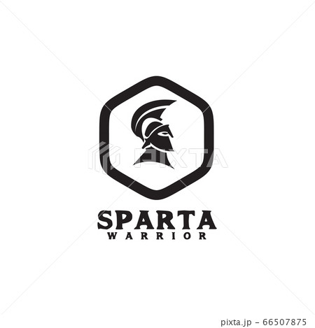 Spartan warrior helmet logo design vector template Spartan warrior helmet logo design vector template 66507875