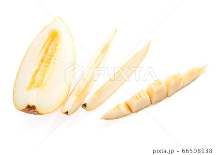 Sliced honeydew melon tropical fruit isolated on a Sliced honeydew melon tropical fruit isolated on a 66508138