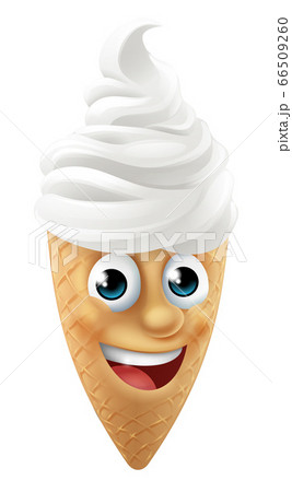 Ice Cream Cone Cartoon Character Mascot Ice Cream Cone Cartoon Character Mascot 66509260