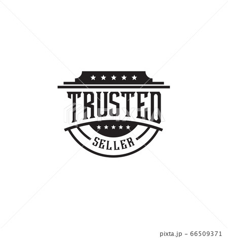 Trusted seller emblem logo design vector template 66509371