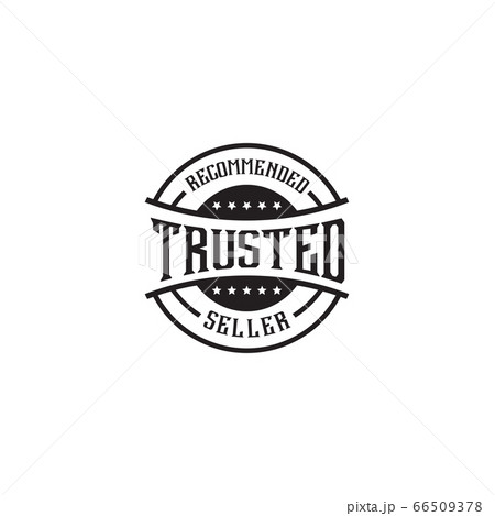 Trusted seller emblem logo design vector template 66509378