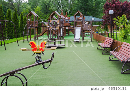 Childrens playground with many attractions Childrens playground with many attractions 66510151