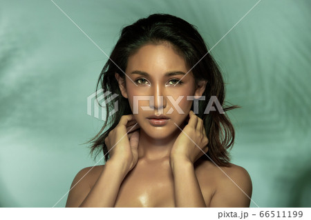 Transgender Asian Woman express feeling Relax 66511199