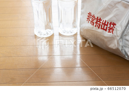 非常持ち出し袋とペットボトルの水 66512070