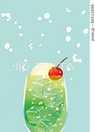 クリームソーダのイラスト 66512099